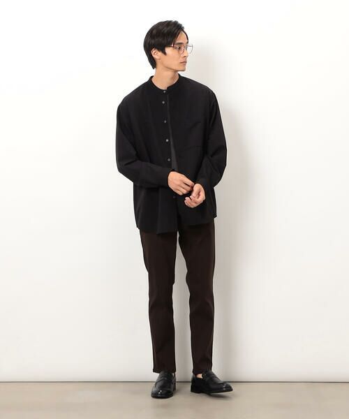 COMME CA ISM / コムサイズム シャツ・ブラウス | ウールライク バンドカラー 長袖シャツ | 詳細14