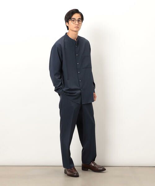 COMME CA ISM / コムサイズム シャツ・ブラウス | ウールライク バンドカラー 長袖シャツ | 詳細25