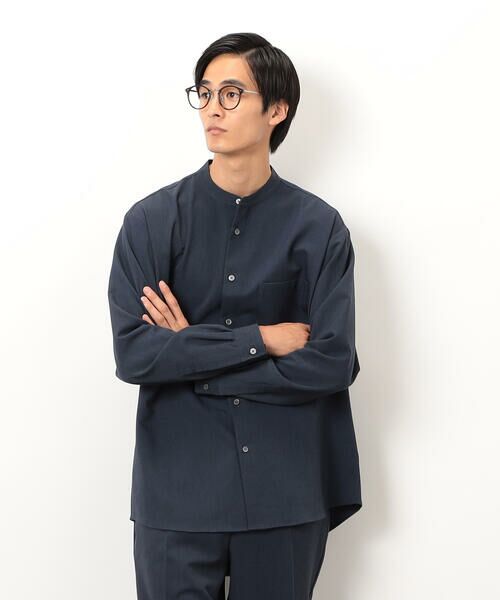 COMME CA ISM / コムサイズム シャツ・ブラウス | ウールライク バンドカラー 長袖シャツ | 詳細26