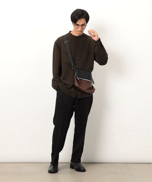 COMME CA ISM / コムサイズム シャツ・ブラウス | ウールライク バンドカラー 長袖シャツ | 詳細28