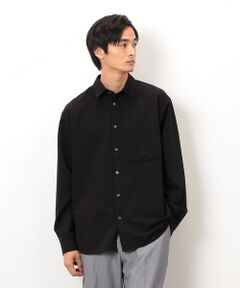 COMME CA ISM / コムサイズム シャツ・ブラウス | ウールライク ショートポイントカラー 長袖シャツ