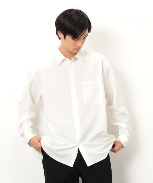 COMME CA ISM / コムサイズム シャツ・ブラウス | ウールライク ショートポイントカラー 長袖シャツ | 詳細3