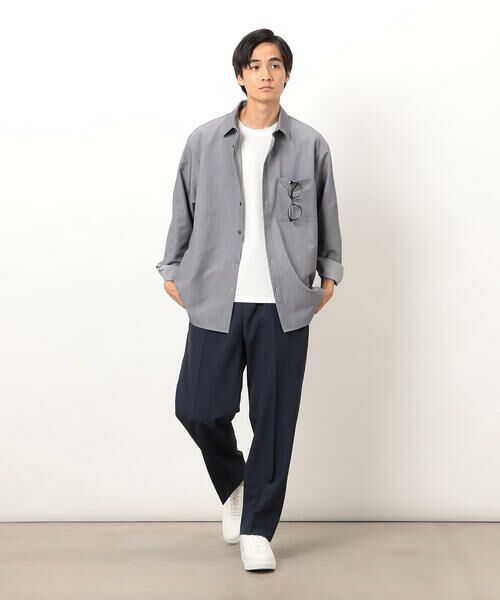 COMME CA ISM / コムサイズム シャツ・ブラウス | ウールライク ショートポイントカラー 長袖シャツ | 詳細4