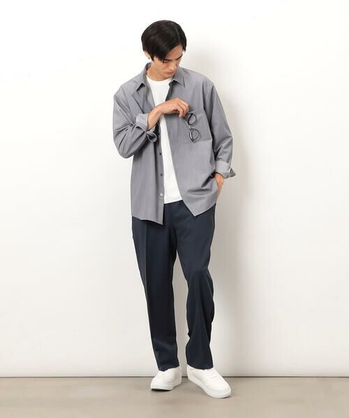 COMME CA ISM / コムサイズム シャツ・ブラウス | ウールライク ショートポイントカラー 長袖シャツ | 詳細5