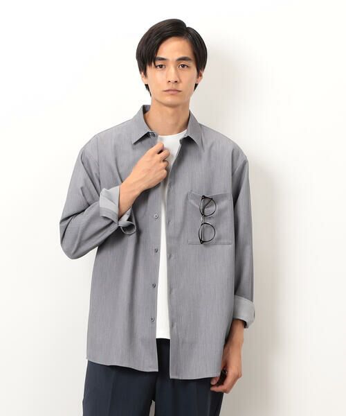 COMME CA ISM / コムサイズム シャツ・ブラウス | ウールライク ショートポイントカラー 長袖シャツ | 詳細6