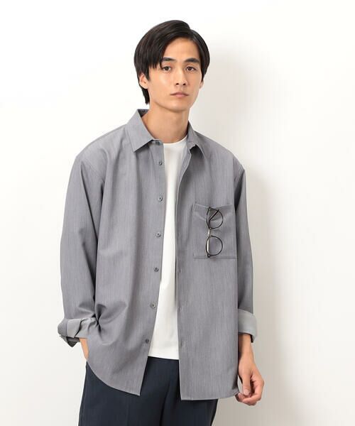 COMME CA ISM / コムサイズム シャツ・ブラウス | ウールライク ショートポイントカラー 長袖シャツ | 詳細7