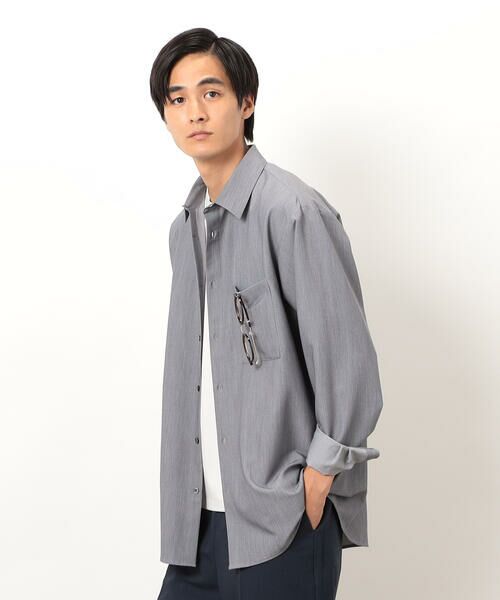 COMME CA ISM / コムサイズム シャツ・ブラウス | ウールライク ショートポイントカラー 長袖シャツ | 詳細8