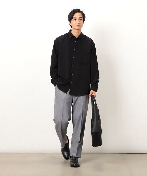 COMME CA ISM / コムサイズム シャツ・ブラウス | ウールライク ショートポイントカラー 長袖シャツ | 詳細10