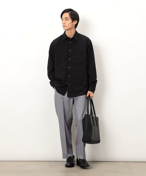 COMME CA ISM / コムサイズム シャツ・ブラウス | ウールライク ショートポイントカラー 長袖シャツ | 詳細9