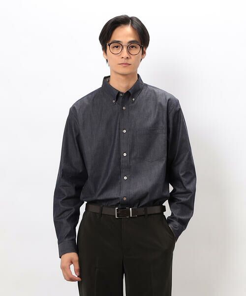 COMME CA ISM / コムサイズム シャツ・ブラウス | 播州織 デニムライク シャンブレーツイルシャツ | 詳細8
