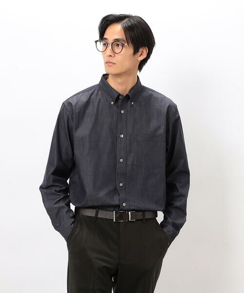 COMME CA ISM / コムサイズム シャツ・ブラウス | 播州織 デニムライク シャンブレーツイルシャツ | 詳細9