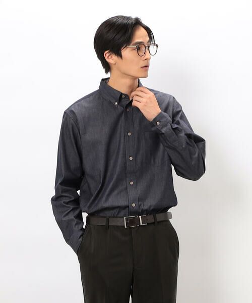COMME CA ISM / コムサイズム シャツ・ブラウス | 播州織 デニムライク シャンブレーツイルシャツ | 詳細10
