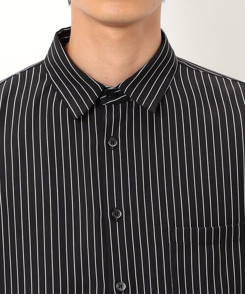 COMME CA ISM / コムサイズム シャツ・ブラウス | ストライププリント ショートポイントカラー 半袖シャツ | 詳細12