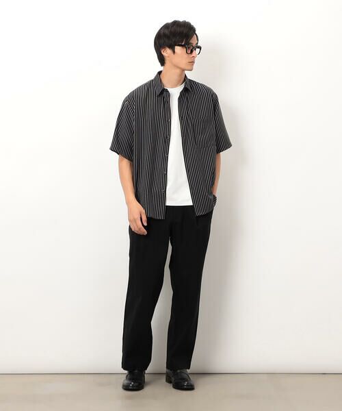 COMME CA ISM / コムサイズム シャツ・ブラウス | ストライププリント ショートポイントカラー 半袖シャツ | 詳細6