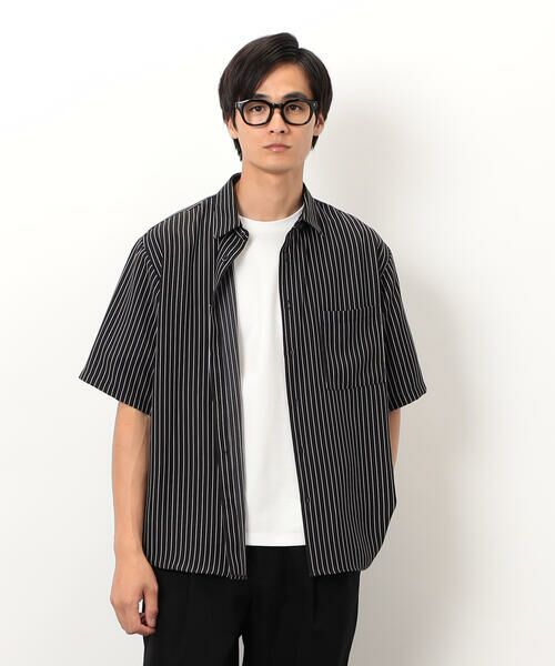 COMME CA ISM / コムサイズム シャツ・ブラウス | ストライププリント ショートポイントカラー 半袖シャツ | 詳細7