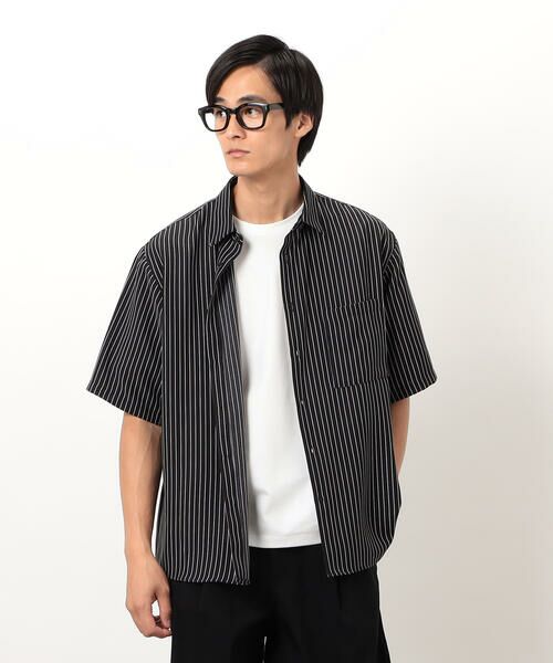 COMME CA ISM / コムサイズム シャツ・ブラウス | ストライププリント ショートポイントカラー 半袖シャツ | 詳細8
