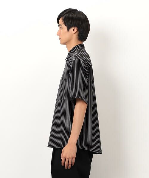 COMME CA ISM / コムサイズム シャツ・ブラウス | ストライププリント ショートポイントカラー 半袖シャツ | 詳細10