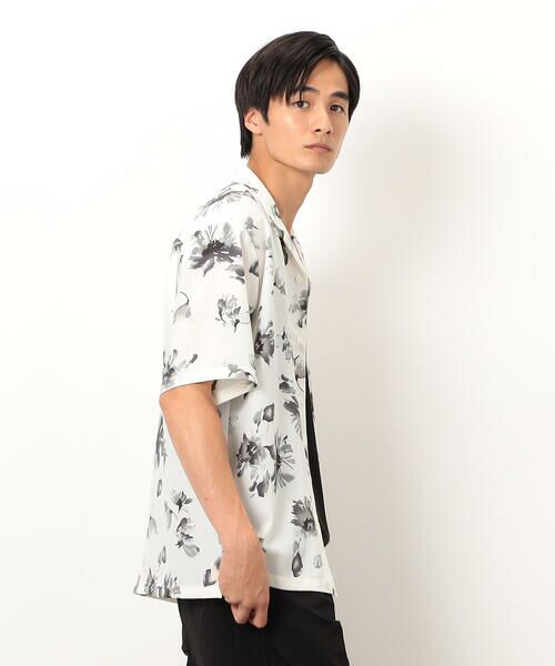 COMME CA ISM / コムサイズム シャツ・ブラウス | フラワープリント オープンカラー 半袖シャツ | 詳細4