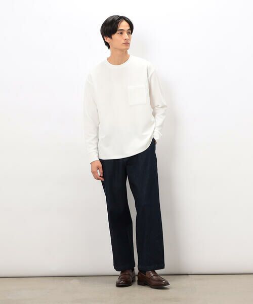 COMME CA ISM / コムサイズム Tシャツ | 膨れジャカード 長袖 Tシャツ | 詳細1