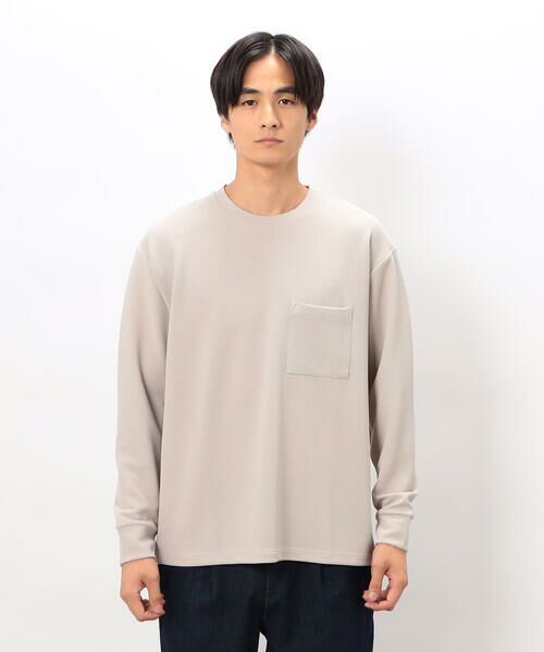 COMME CA ISM / コムサイズム Tシャツ | 膨れジャカード 長袖 Tシャツ | 詳細10