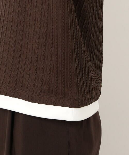 COMME CA ISM / コムサイズム Tシャツ | ケーブル柄 ベスト フェイクレイヤード Tシャツ | 詳細16