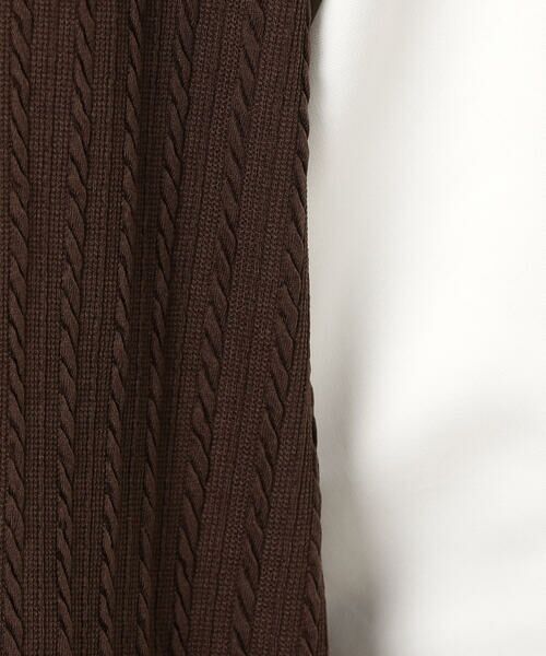 COMME CA ISM / コムサイズム Tシャツ | ケーブル柄 ベスト フェイクレイヤード Tシャツ | 詳細17