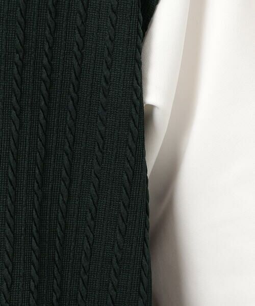 COMME CA ISM / コムサイズム Tシャツ | ケーブル柄 ベスト フェイクレイヤード Tシャツ | 詳細21