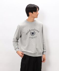 COMME CA ISM / コムサイズム カットソー | カレッジロゴ 刺繍プルオーバー