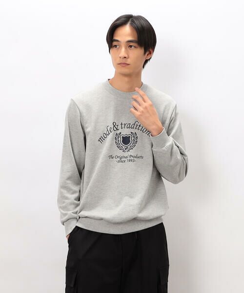 COMME CA ISM / コムサイズム カットソー | カレッジロゴ 刺繍プルオーバー | 詳細4