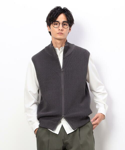 COMME CA ISM / コムサイズム ニット・セーター | ジップアップ ニットベスト | 詳細13