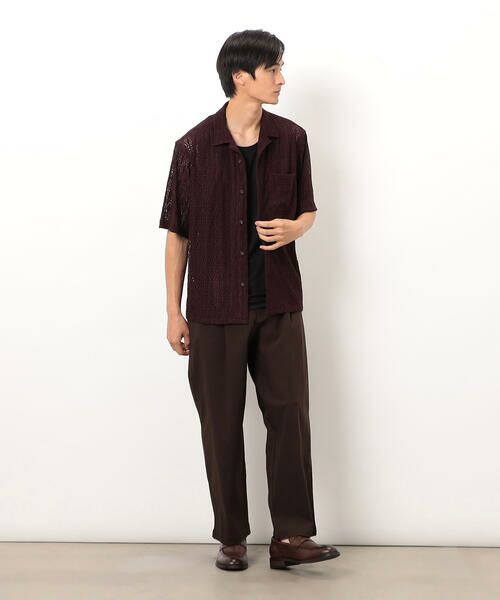 COMME CA ISM / コムサイズム シャツ・ブラウス | 透かし柄レース オープンシャツ | 詳細6