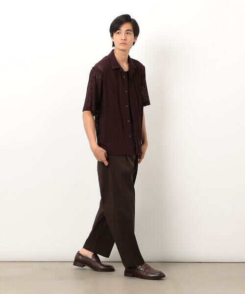 COMME CA ISM / コムサイズム シャツ・ブラウス | 透かし柄レース オープンシャツ | 詳細7