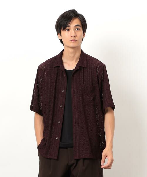 COMME CA ISM / コムサイズム シャツ・ブラウス | 透かし柄レース オープンシャツ | 詳細8