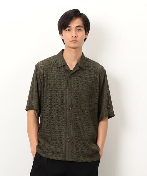 COMME CA ISM / コムサイズム シャツ・ブラウス | 透かし柄レース オープンシャツ | 詳細13