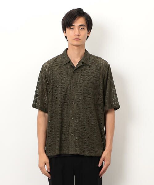 COMME CA ISM / コムサイズム シャツ・ブラウス | 透かし柄レース オープンシャツ | 詳細14