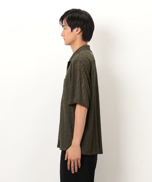 COMME CA ISM / コムサイズム シャツ・ブラウス | 透かし柄レース オープンシャツ | 詳細15