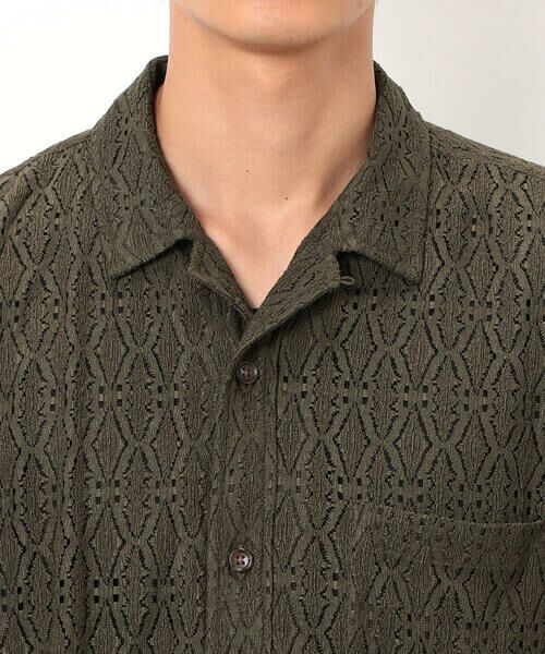 COMME CA ISM / コムサイズム シャツ・ブラウス | 透かし柄レース オープンシャツ | 詳細17