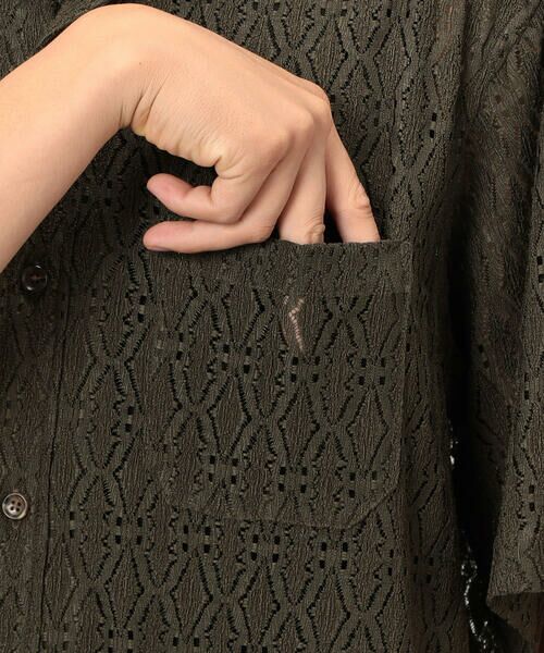 COMME CA ISM / コムサイズム シャツ・ブラウス | 透かし柄レース オープンシャツ | 詳細18