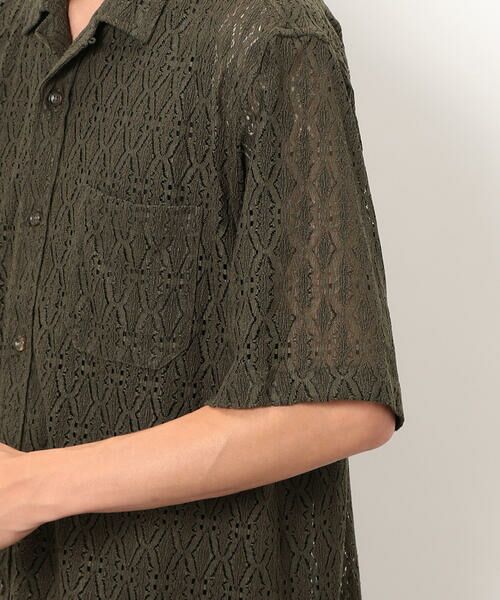 COMME CA ISM / コムサイズム シャツ・ブラウス | 透かし柄レース オープンシャツ | 詳細19