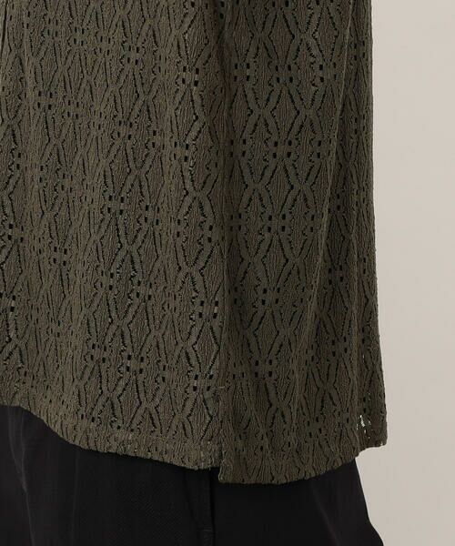 COMME CA ISM / コムサイズム シャツ・ブラウス | 透かし柄レース オープンシャツ | 詳細20