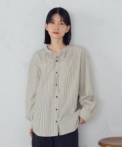 COMME CA ISM / コムサイズム シャツ・ブラウス | ２ＷＡＹ　サッカーストライプブラウス