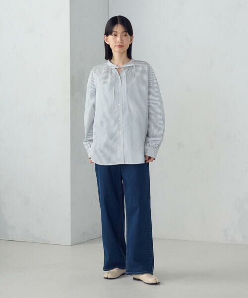 COMME CA ISM / コムサイズム シャツ・ブラウス | ２ＷＡＹ　サッカーストライプブラウス | 詳細1