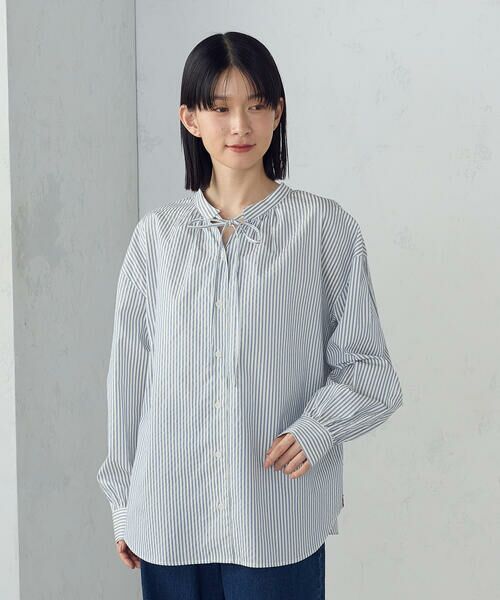COMME CA ISM / コムサイズム シャツ・ブラウス | ２ＷＡＹ　サッカーストライプブラウス | 詳細9