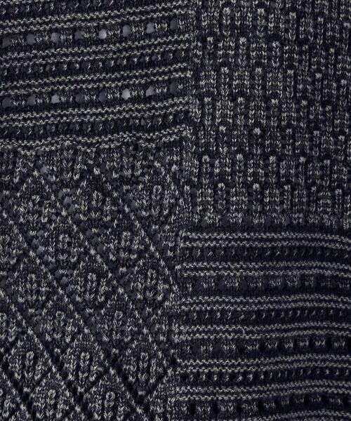 COMME CA ISM / コムサイズム ベスト | 製品染めウォッシュ　透かし柄ニットベスト | 詳細6