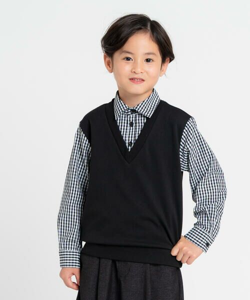 COMME CA ISM / コムサイズム シャツ・ブラウス | フェイクレイヤードシャツ (100-130cm) | 詳細1