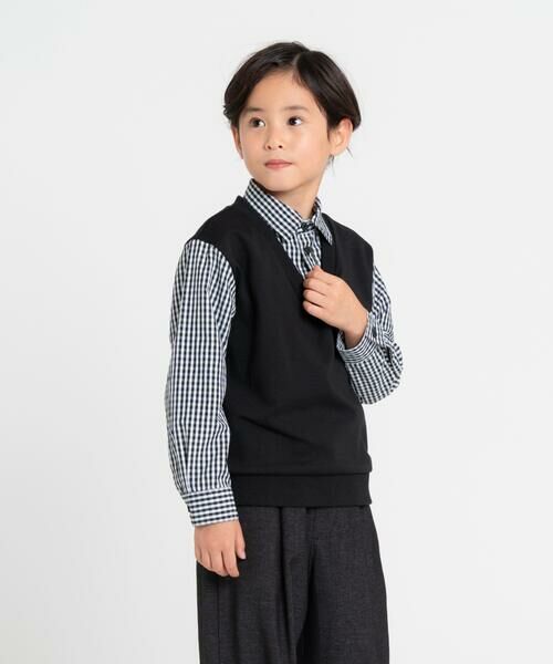 COMME CA ISM / コムサイズム シャツ・ブラウス | フェイクレイヤードシャツ (140-160cm) | 詳細1