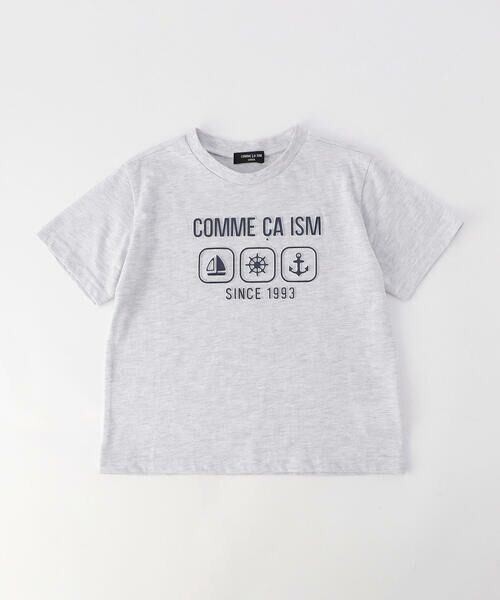 COMME CA ISM / コムサイズム Tシャツ | エンボス プリント Tシャツ | 詳細1