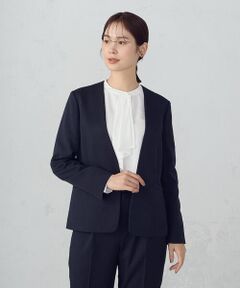 COMME CA ISM / コムサイズム ノーカラージャケット | 【セットアップ対応】杢調ノーカラージャケット