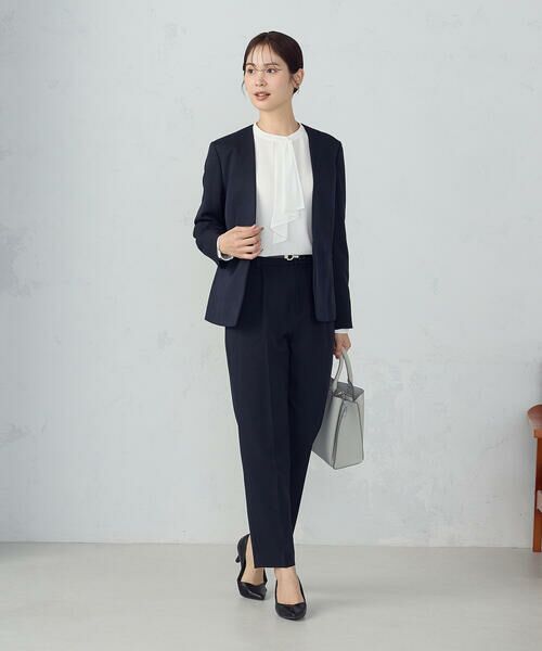 COMME CA ISM / コムサイズム ノーカラージャケット | 【セットアップ対応】杢調ノーカラージャケット | 詳細1