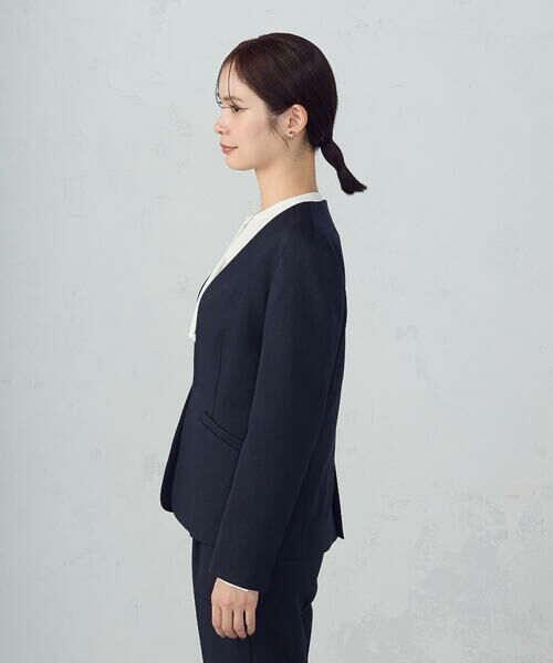 COMME CA ISM / コムサイズム ノーカラージャケット | 【セットアップ対応】杢調ノーカラージャケット | 詳細9